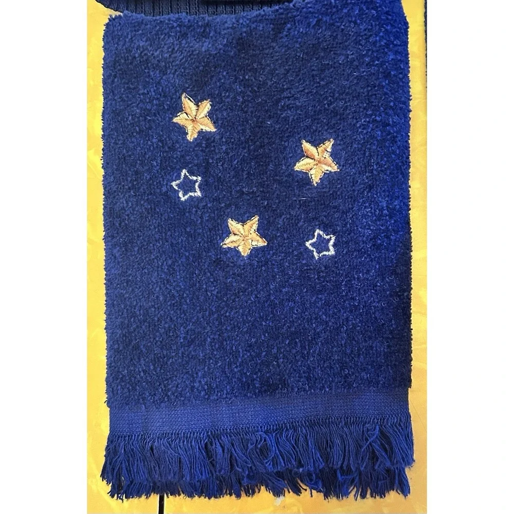 VTG 90s 3 Piece Bathroom Towel Set Sun Moon Stars Y2K